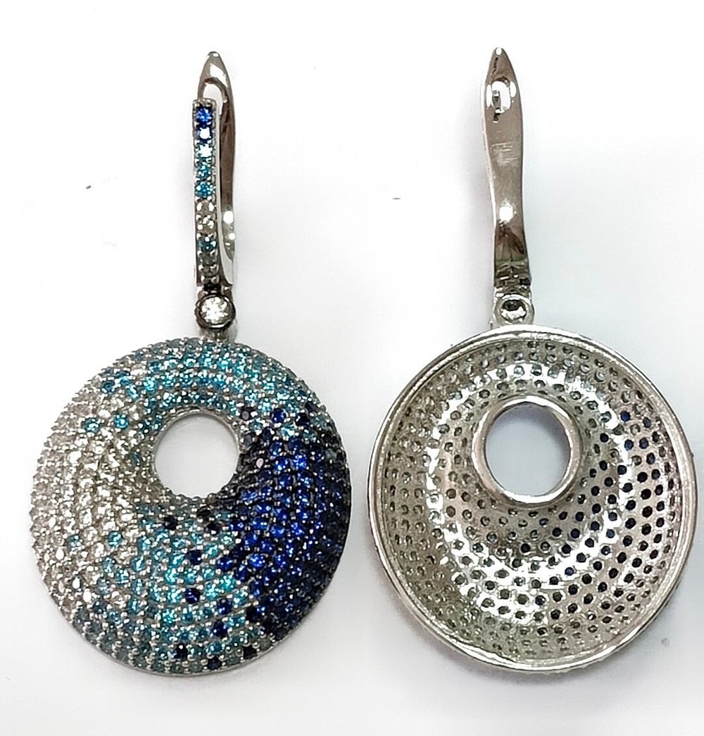 Серьги из серебра от бренда "Эстерелла"