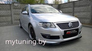Сплитер переднего бампера R-LINE для VW Passat B6