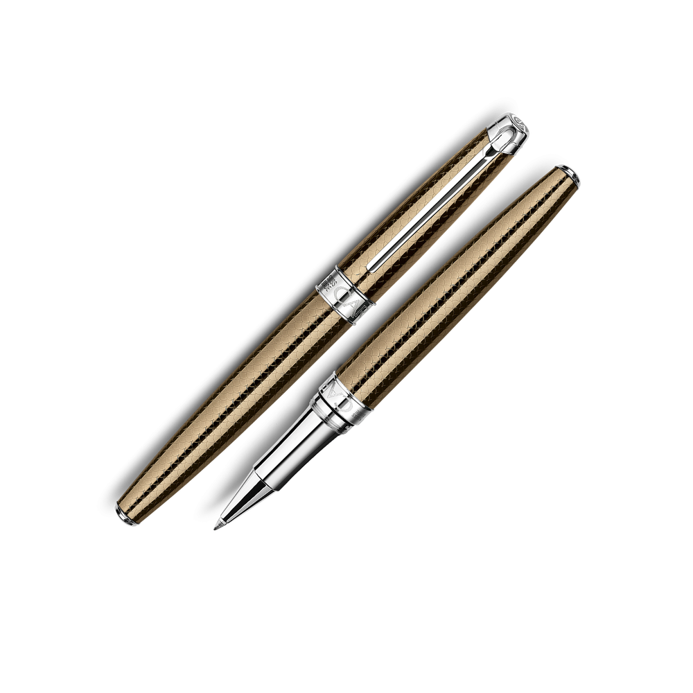 Роллер Carandache Leman CAVIAR SP латунь лак посеребрение с родиевым напылением (4779.497)