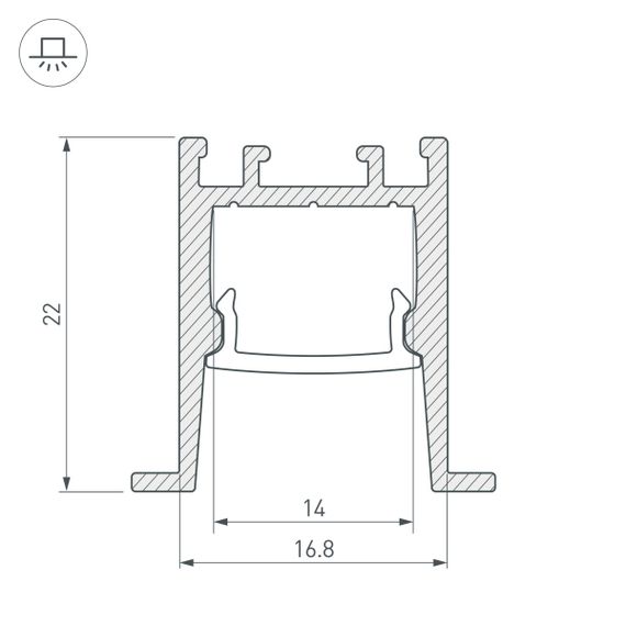 Профиль Arlight SL-Comfort-2322-F-2000 Anod 031770