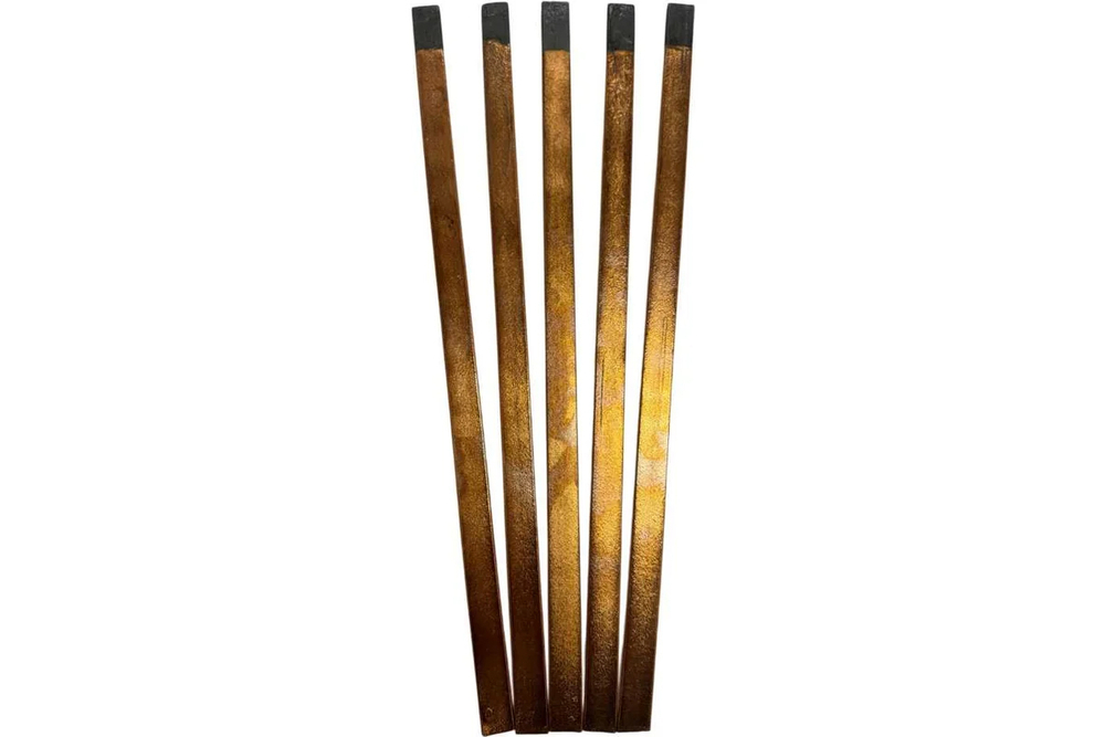 Электрод угольный омедненный плоский Great Wolf 5.0x15x355 мм, 5 шт GWR15355