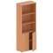 Шкаф для документов Континент ЛФ218 полузакрытый вишня оксфорд, 800x406x2000 мм