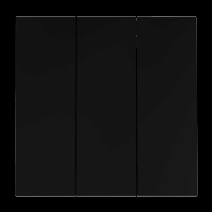 Клавиши для выключателя/переключателя трехклавишного S70 (черный матовый) Voltum VLS000508