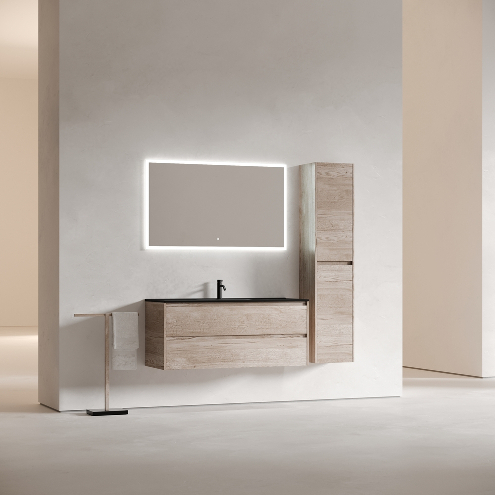 Тумба подвесная под раковину Sancos Libra, дуб галифакс натуральный 1190х450х500 мм