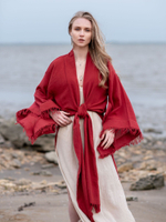 Кимоно с разрезами (красный)
