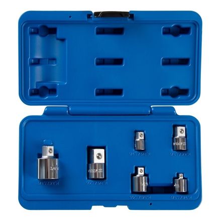 Цена на KING TONY (78106) Набор переходников 1/4", 3/8", 1/2", 3/4", 6 предметов, кейс