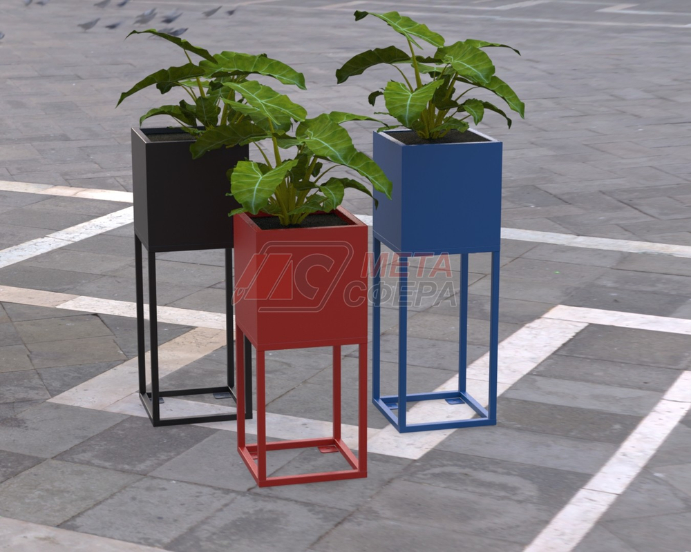 Вазон Куб высокий