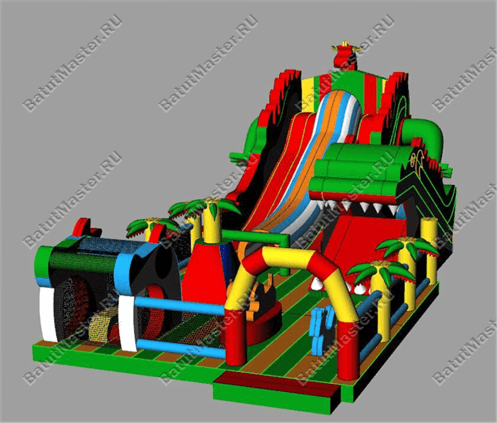 Большая и высокая горка "Змей Горыныч 3" 23*10*10 м