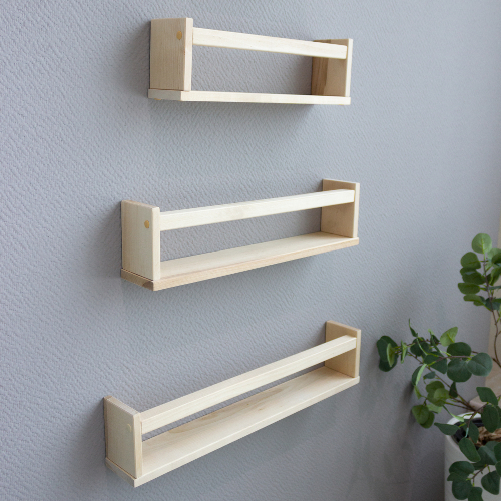 Полка настенная деревянная 30*9*12,5 (1шт.)