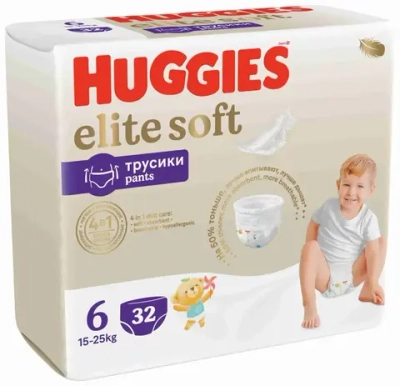 Подгузники-трусики Huggies Elite Soft 6 15-25кг 32шт