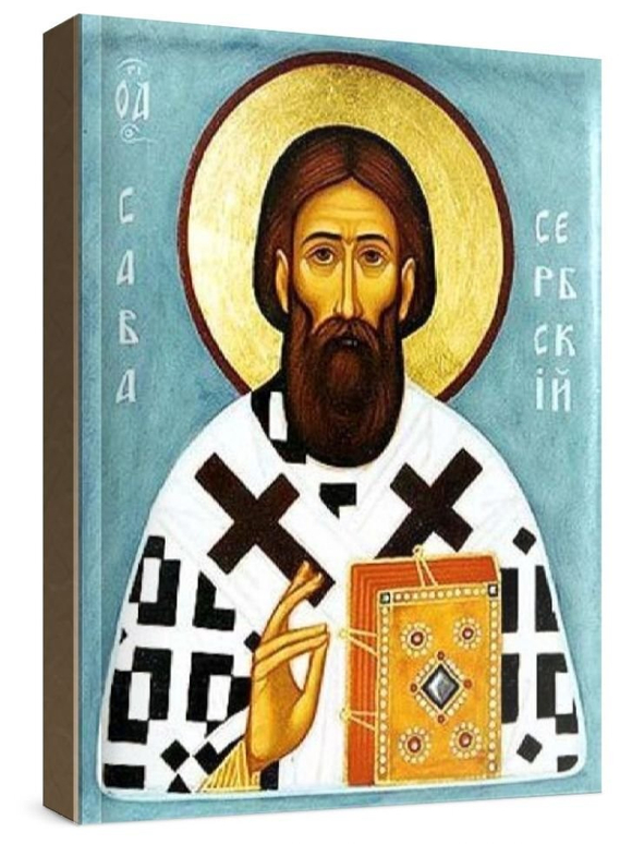 Савва Сербский (рукописная икона)