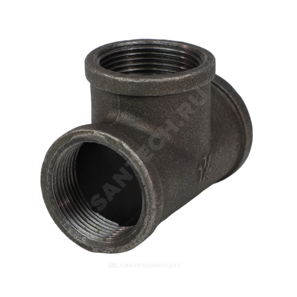 Тройник прямой чугун Ду 65 (2 1/2") ВР/ВР Fittex PLUS