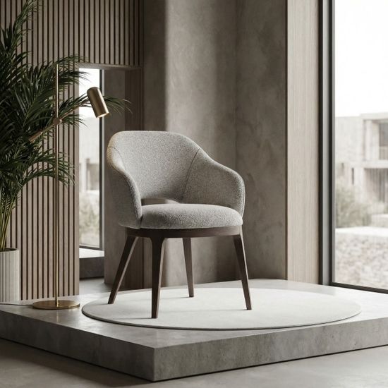 Стул Atrio массив ткань цвет белый