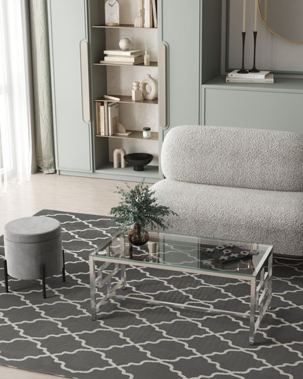 Диван Стоун ткань букле серый