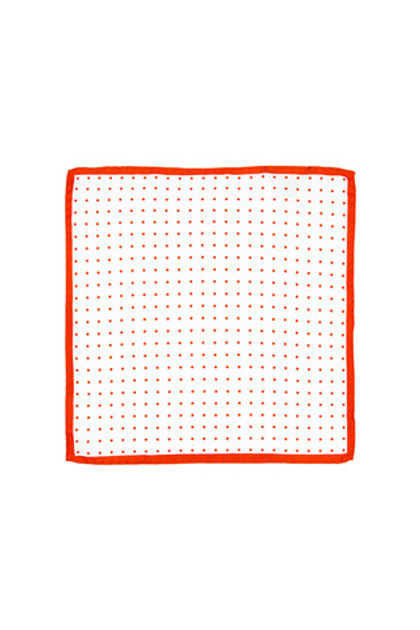 Шёлковый платок в карман пиджака с алым кантом