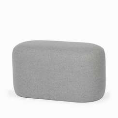 Пуф Pawai Low 80х38 см, светло-серый