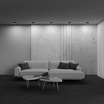 Потолочный светодиодный светильник 12W 3000-6000К C068CL-12W3-6K-B черный Basis Ceiling Maytoni