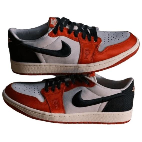 Jordan Air Jordan 1 Винтажные баскетбольные кроссовки Низкие Белый Черный Красный Унисекс