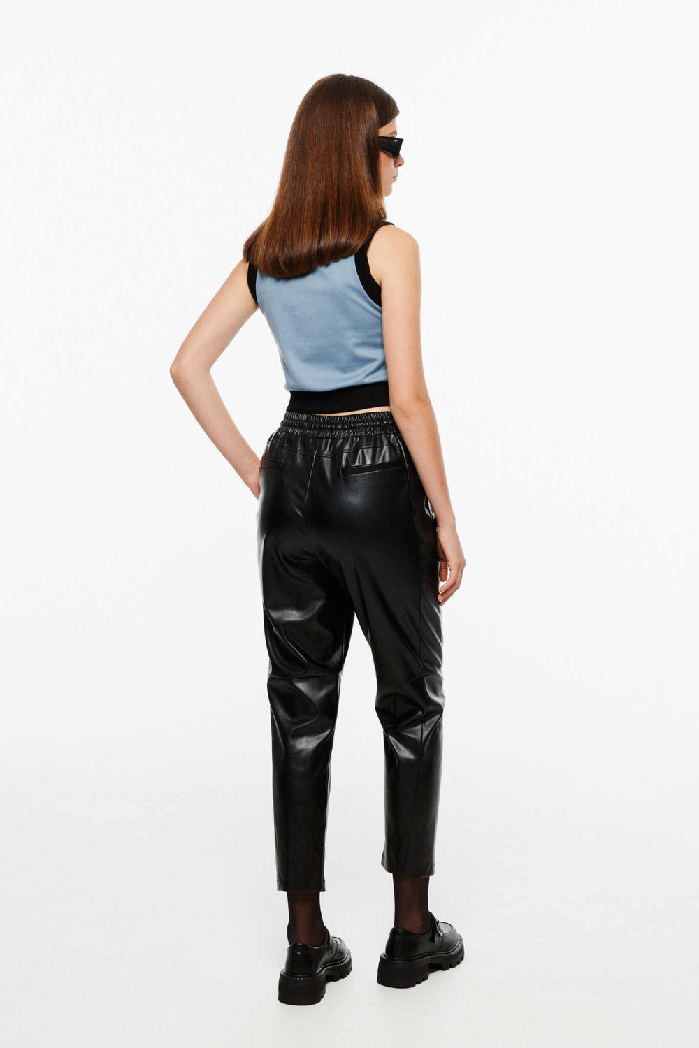 Брюки "Берлин" черный экокожа / модель 1053-2