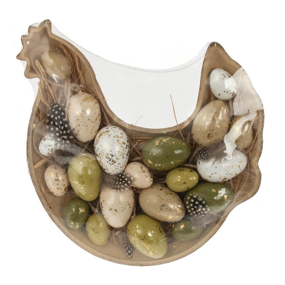 GAEM Набор из 18-ти изделий декоративных подвесных "Яйцо" (4*6, 3*4), L29 W31 H4,5 см