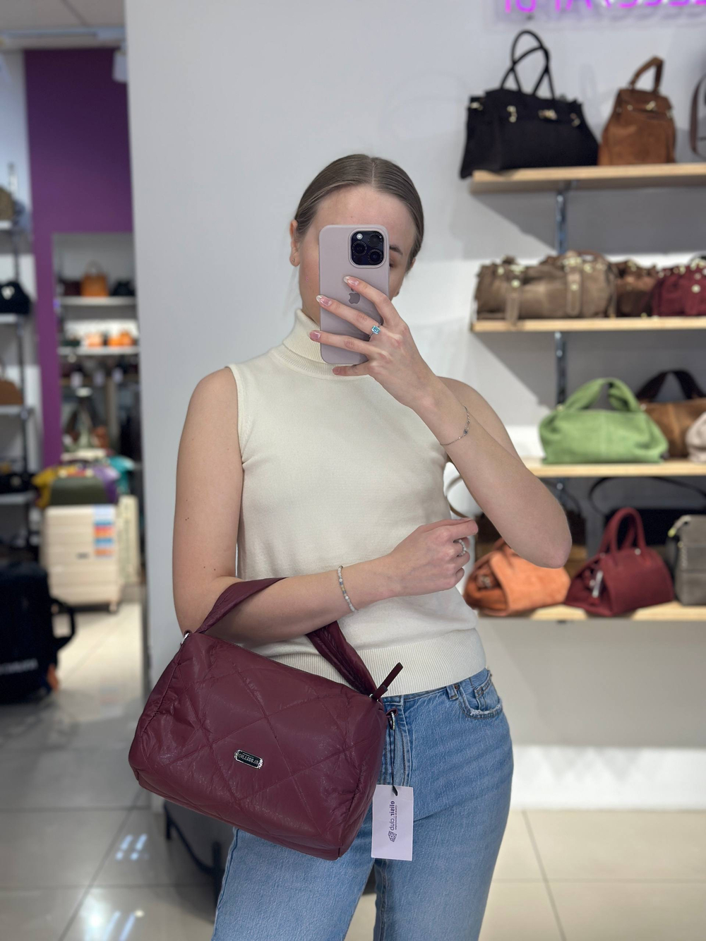 575207-2 WINE RED Сумка женская, экокожа 25*13*16