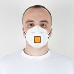 Респиратор (1 шт.) с клапаном, полумаска фильтрующая, трехпанельный складной, FFP2, индивидуальная упаковка, JM-9322