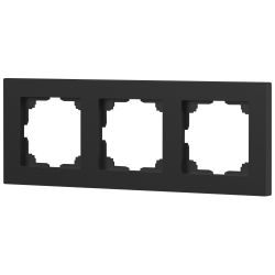 Рамка для розеток и выключателей Intro Accent 6-503-07 на 3 поста, СУ, графит