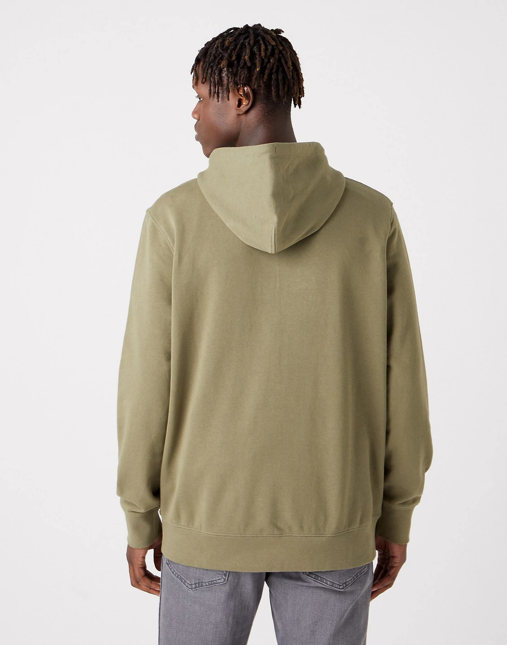 Толстовка мужская WRANGLER SLOGAN HOODIE DEEP LICHEN GREEN