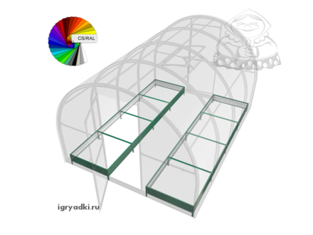 Оцинкованные грядки для теплиц (форма I I)