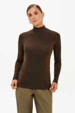 23341 Водолазка женская (темно-коричневый)