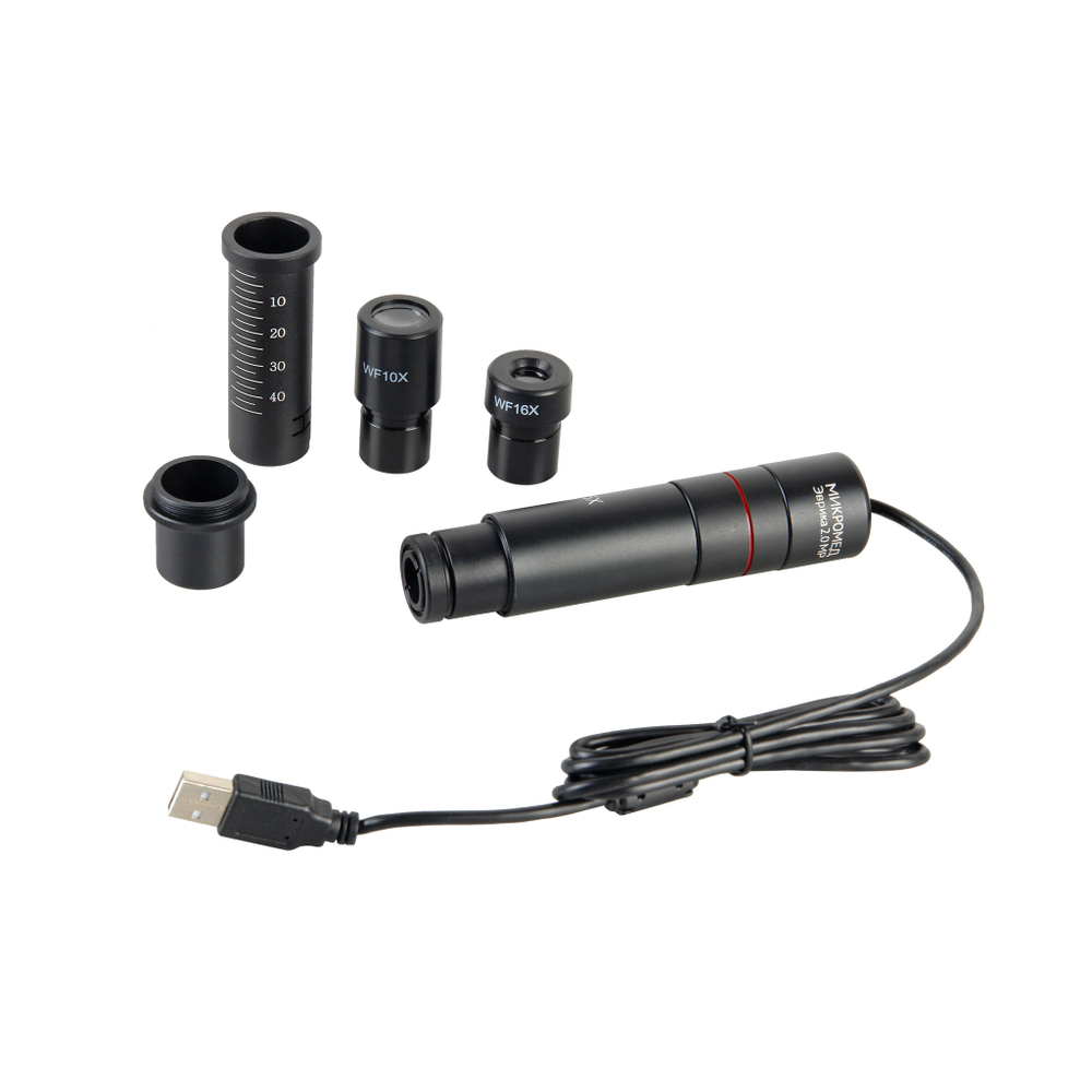 Микроскоп школьный Эврика 40х-1280х с видеоокуляром в кейсе - фото 9