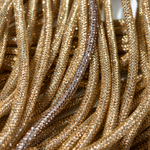 Стразовый шнур, бежевые кристаллы, 4мм