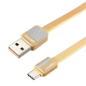 Кабель USB - Type-C Remax RC-044a (плоский) Золото