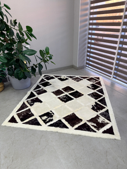 Ковер прямоугольный натуральный мех овчина, 210 х 170 см.