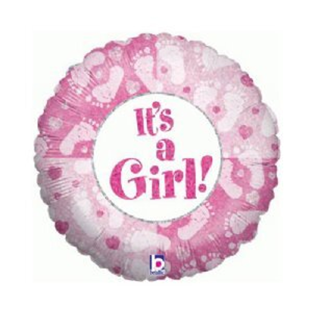 П 18" Круг Это Девочка Розовый