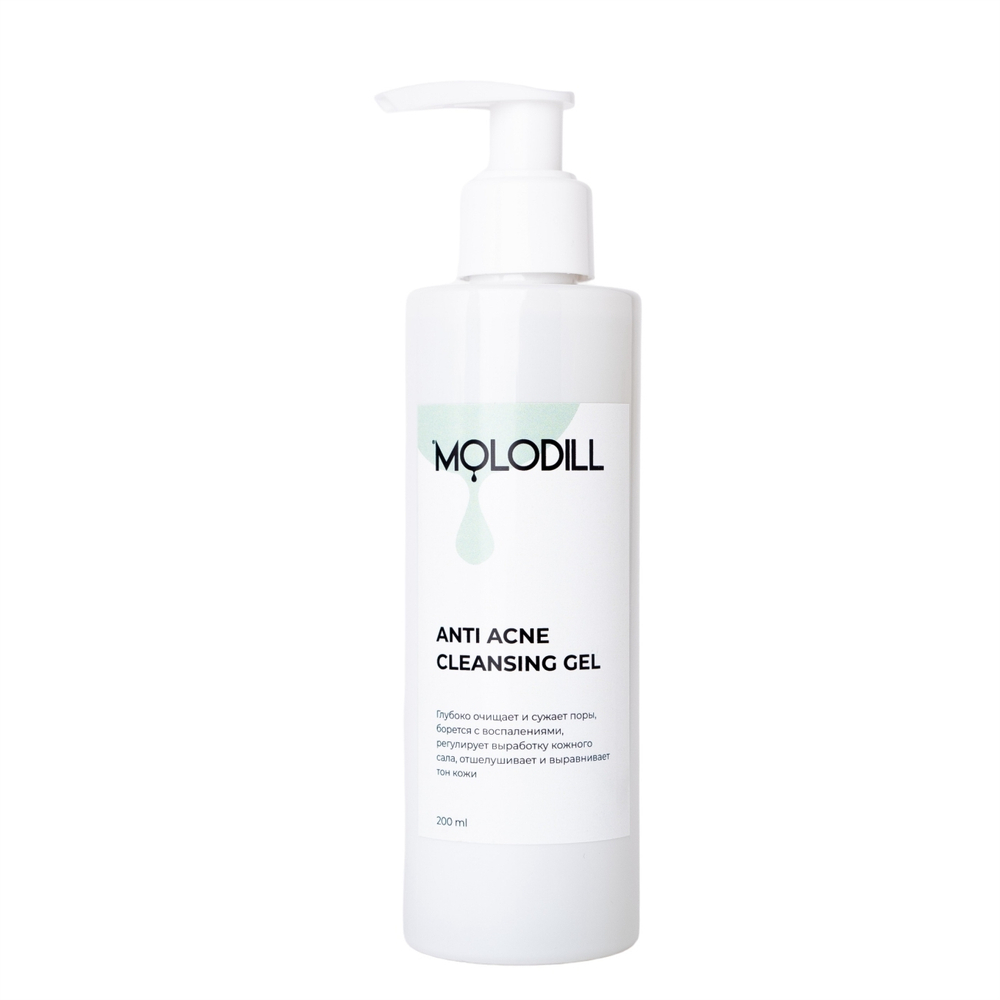 Гель MOLODILL для умывания ANTI ACNE CLEANSING GEL для проблемной кожи, 200 мл