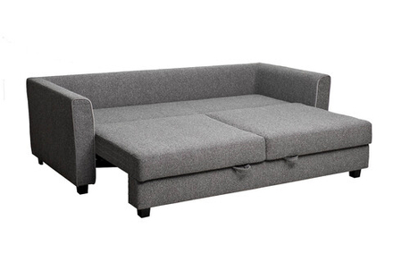 Диван Garda Decor Марко (Marco) трехмест. раскл., букле серый Flona-SER+Buta-SER 225*102*92 см