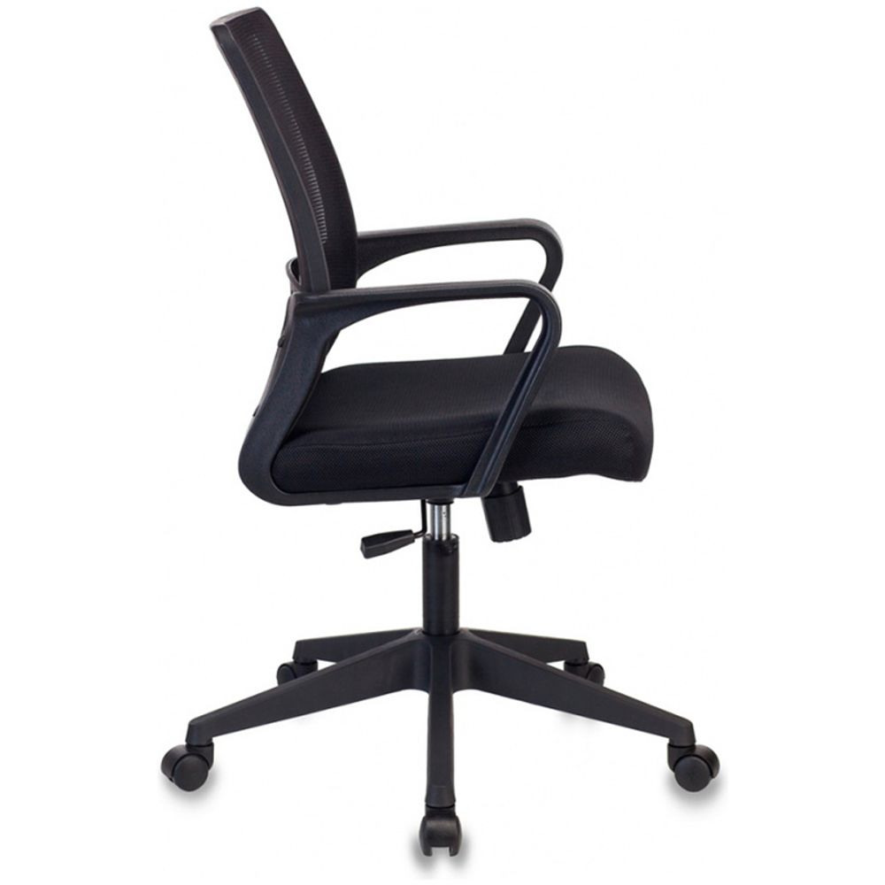 Кресло оператора Бюрократ MC-201, PL, спинка сетка черный, сиденье ткань-сетка черный TW-11, механизм качания