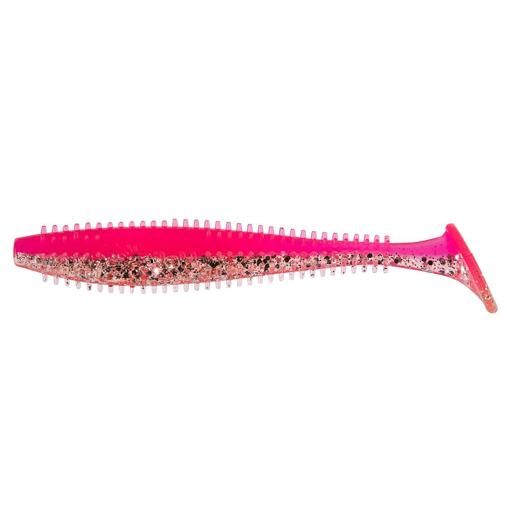 Виброхвост Shaggy 3,35"/8,5 см Silver Sparkles & Pink 5шт. (HS-16-035) Helios