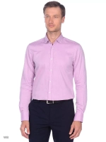 Рубашка приталенная с длинным рукавом