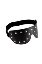 Кожаная черная закрытая маска Sitabella (черный с серебряным) (Цвет: черный с серебряным)