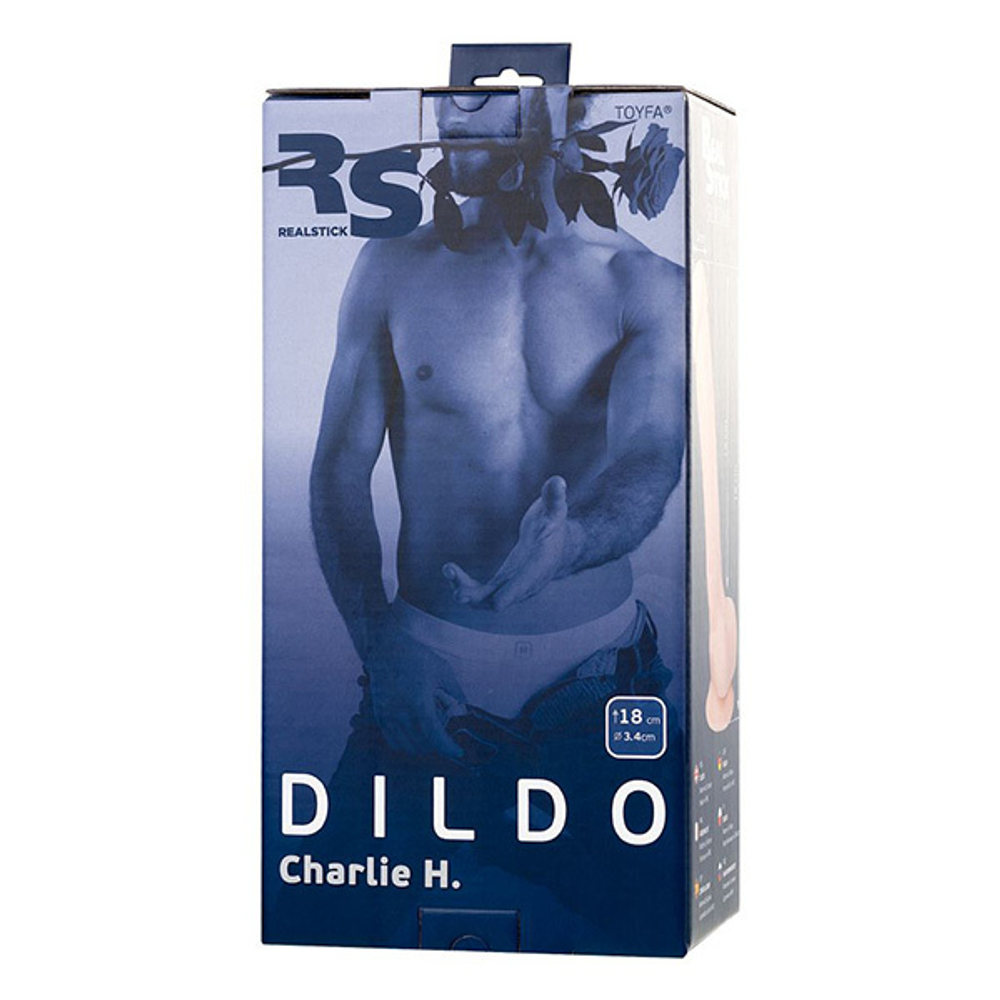 Телесный фаллоимитатор-реалистик 18см ToyFa RealStick Silicone Charlie H 9420007
