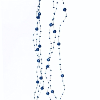 Бусы на ёлку 2м "Роса" d-7,5мм, Сапфир