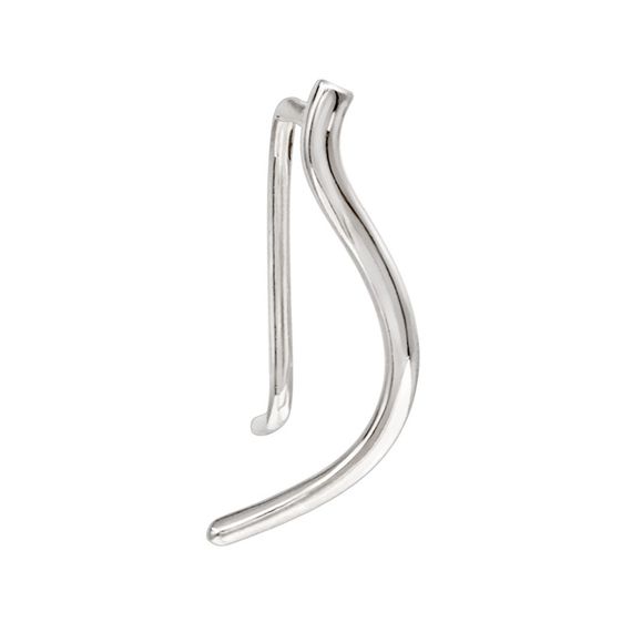 Серьги Волна из серебра 925 пробы, вид 1