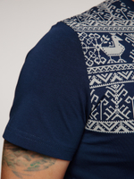 Футболка Варгградъ мужская тёмно-синяя "Предрассветные птицы"