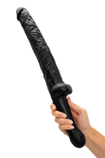 Черный фаллоимитатор «Вразумитель» - 52 см. (Цвет: черный)