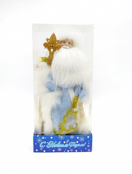 Дед мороз в голубой шубе и белой шапке 30см Triumph Nord