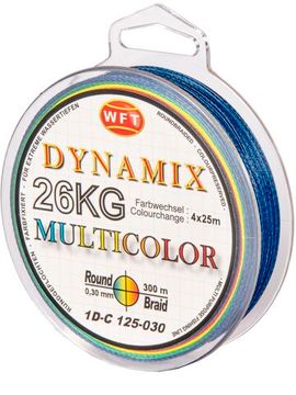 Леска плетёная WFT KG ROUND DYNAMIX Multicolor 300 м, 0,30 мм