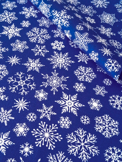 Ткань бязь плательная, рис. "Снежинки", ширина 150 см, арт. 611