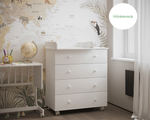Комод Nova 2 в 1 белый 800/4